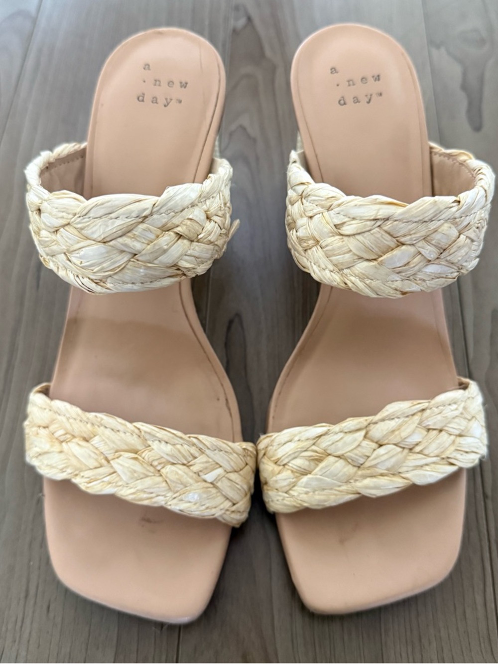 a new day Raffia Heeled Sandals in Natural